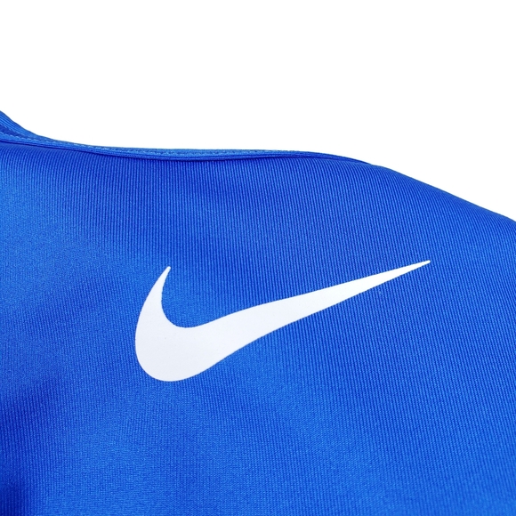 NIKE Blue Logo Swoosh Racerback Sports Bra XS - Picture 2 of 4